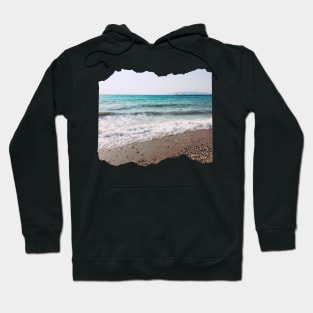 Beautiful photography of ocean waves and blue sky Hoodie